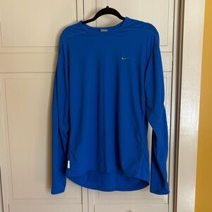 Nike Men's Vibrant Blue Long Sleeve Tee